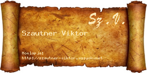 Szautner Viktor névjegykártya